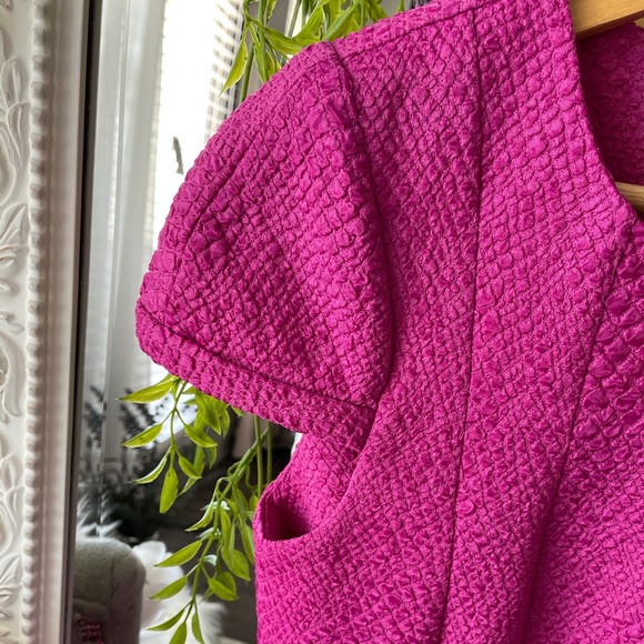 Yoana Baraschi Pink Fit Flare Cap sleeve New Sz 8 - Picture 7 of 10